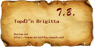 Topán Brigitta névjegykártya